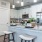 kitchen with island and seating